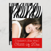 Rode Feminine-Afstuderen of partij nodigt uit Kaart (Voorkant / Achterkant)