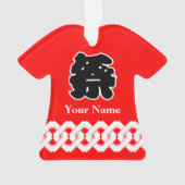 Rode Festival Happi jas Ornament (voorkant)