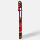 Rode Festive Groene Frame met Poinsettia Bloem Case-Mate iPhone Case (Achterkant / Links)
