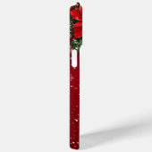 Rode Festive Groene Frame met Poinsettia Bloem Case-Mate iPhone Case (Achterkant / Rechts)