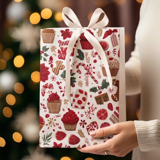 Rode Festive Kerstpatroon | Cadeautas