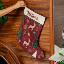 Rode Festive Kerstpatroon | Kerstsok