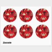 Rode Fez-hoeden op de markt Ronde Sticker (Vel)