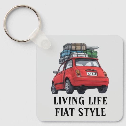 rode fiat sleutelhanger (Voorkant)