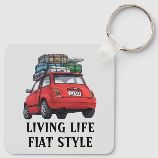 rode fiat sleutelhanger (Achterkant)