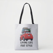 rode fiat tote bag (Voorkant)