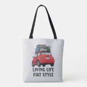 rode fiat tote bag (Achterkant)