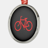 Rode fiets afbeelding metalen ornament (Links)