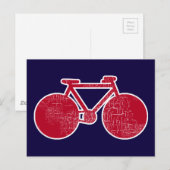 rode fiets briefkaart (Voorkant / Achterkant)