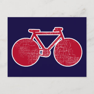 rode fiets briefkaart