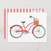 Rode fiets briefkaart (Voorkant / Achterkant)