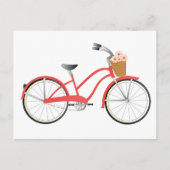 Rode fiets briefkaart (Voorkant)