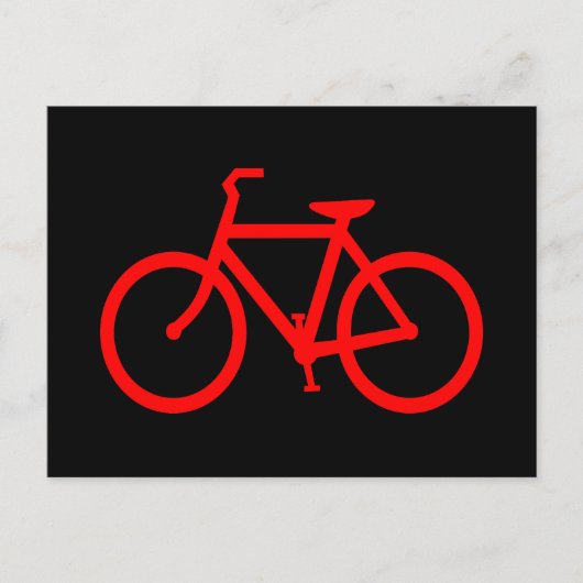 Rode fiets briefkaart (Voorkant)