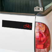 Rode fiets bumpersticker (Op Truck)