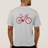 Rode fiets/fiets t-shirt (Achterkant)
