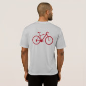 Rode fiets/fiets t-shirt (Achterkant volledig)