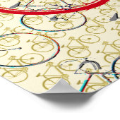 rode fiets . fietsdecor poster (Hoek)