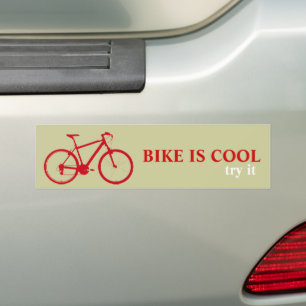 Rode fiets, fietsen bumpersticker