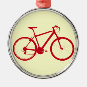 rode fiets, fietsen metalen ornament
