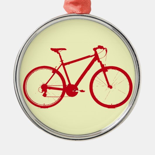 rode fiets, fietsen metalen ornament (Voorkant)