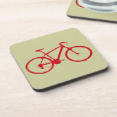 rode fiets, fietsen onderzetter (Linkerzijde)