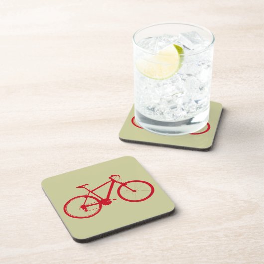 rode fiets, fietsen onderzetter (Rechterzijde)