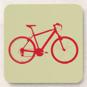 rode fiets, fietsen onderzetter (Voorkant)
