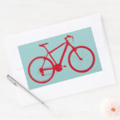 rode fiets, fietsen rechthoekige sticker (Envelop)