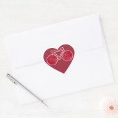 rode fiets hart sticker (Envelop)