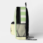 Rode fiets met bloemen gepersonaliseerde rugzak (Rechts)