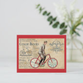  rode fiets met Man Briefkaart (Staand voorkant)