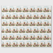 Rode fiets met Nederlandse tulpen Cadeaupapier (Vlak)