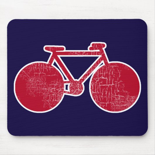 rode fiets muismat (Voorkant)