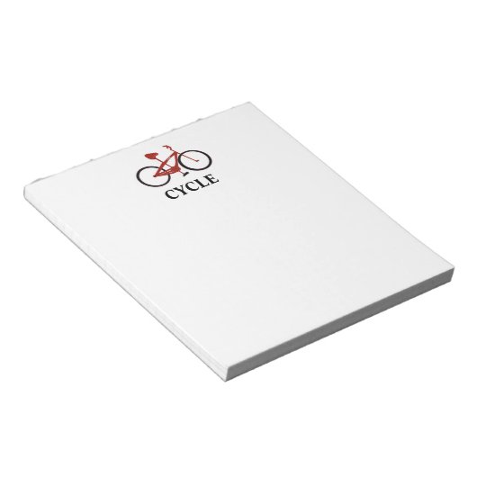 Rode fiets notitieblok (Schuin)