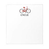 Rode fiets notitieblok (Voorkant)