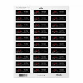 rode fiets op zwart label (Full Sheet)