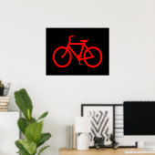 Rode fiets poster (Thuiskantoor)