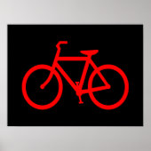 Rode fiets poster (Voorkant)