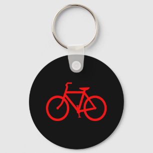 Rode fiets sleutelhanger