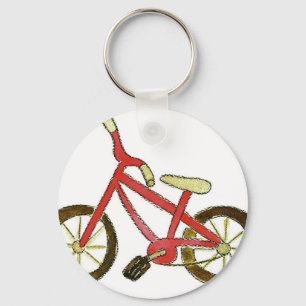 Rode fiets sleutelhanger