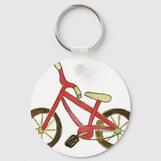 Rode fiets sleutelhanger (Voorkant)