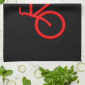 Rode fiets theedoek (Gevouwen)