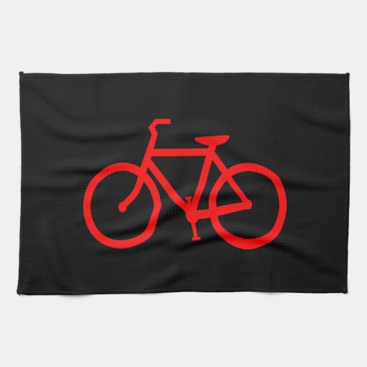 Rode fiets theedoek (Horizontaal)