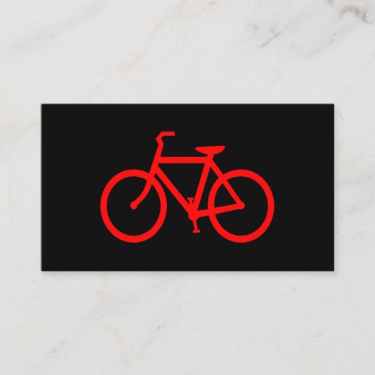 Rode fiets visitekaartje (Voorkant)
