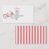 Rode fiets visitekaartje (Voorkant / Achterkant)