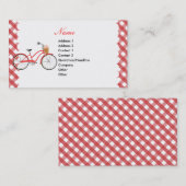 Rode fiets visitekaartje (Voorkant / Achterkant)