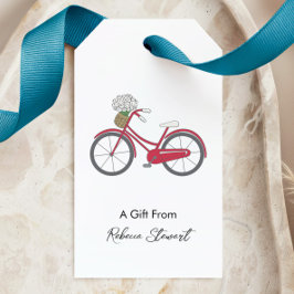 Rode fiets voor elke gelegenheid, een gepersonalis cadeaulabel