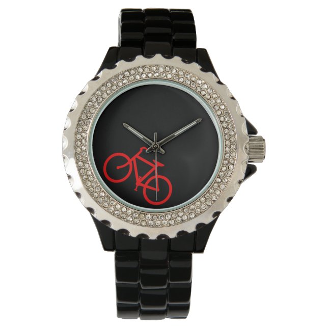 Rode fietsroute horloge (Voorkant)