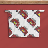 Rode Figaro Car Pattern Figarations Keukenhanddoek