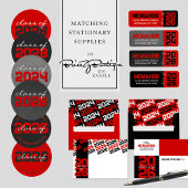 Rode Filmstrip Chalkboard Afstuderen Invitation Kaart